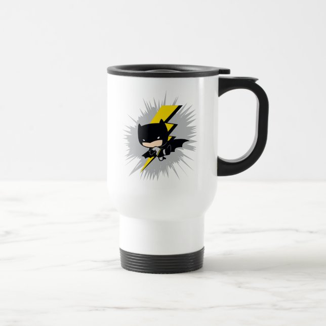 Taza De Viaje Chibi Batman Lightning Kick (Derecha)