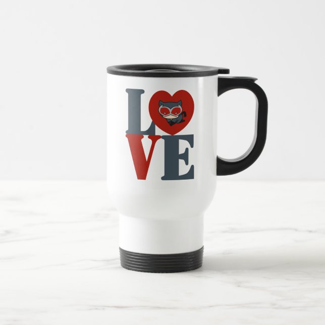 Taza De Viaje Chibi Catwoman LOVE (Derecha)