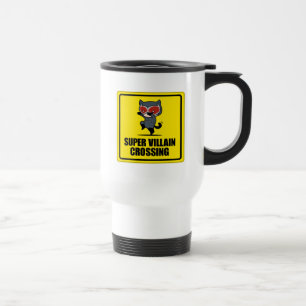 Taza De Viaje Chibi Catwoman Super Villain Crossing Rótulo