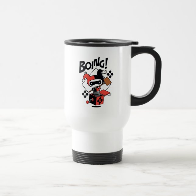 Taza De Viaje Chibi Harley-Quinn-In-A-Box Con Martillo (Derecha)
