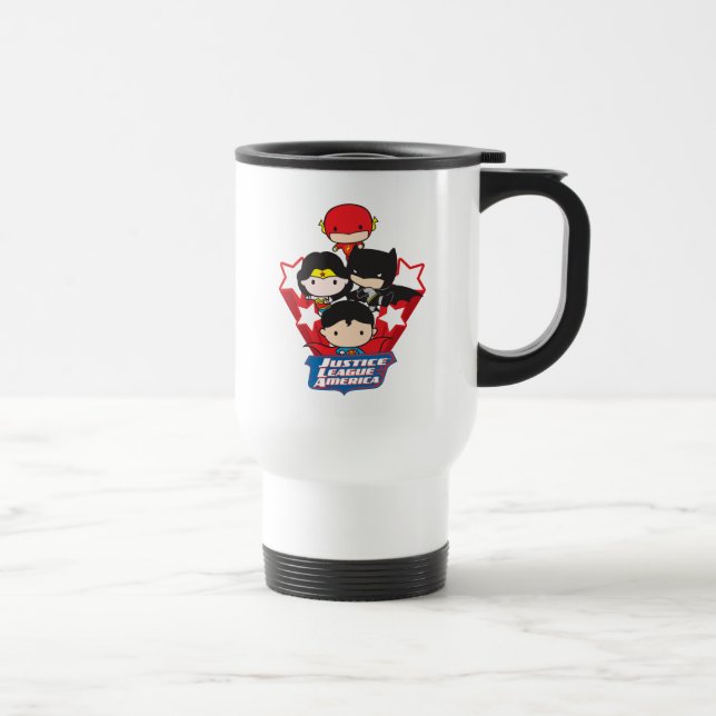 Taza De Viaje Chibi Justice League of America Stars (Derecha)