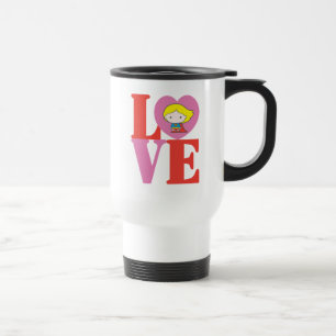 Taza De Viaje Chibi Supergirl LOVE