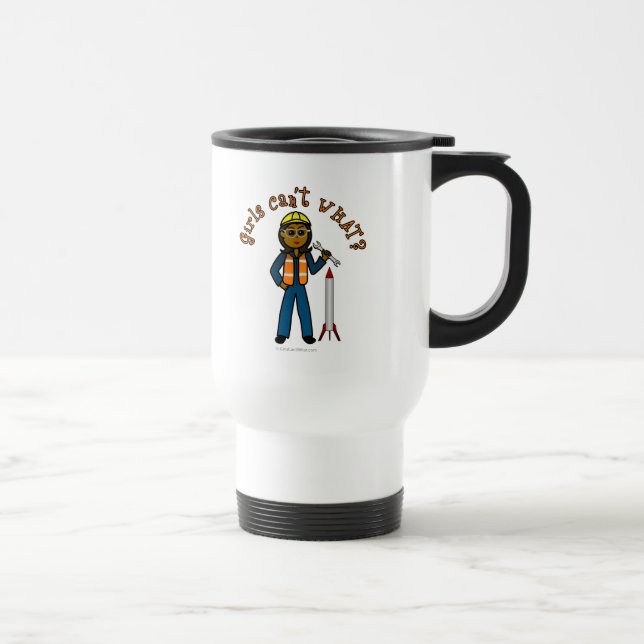 Taza De Viaje Chica científico de cohetes oscuros (Derecha)