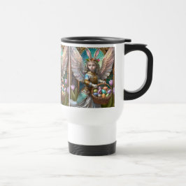 Taza De Viaje Chica Con Vestido De Ángel Conejito De Pascua