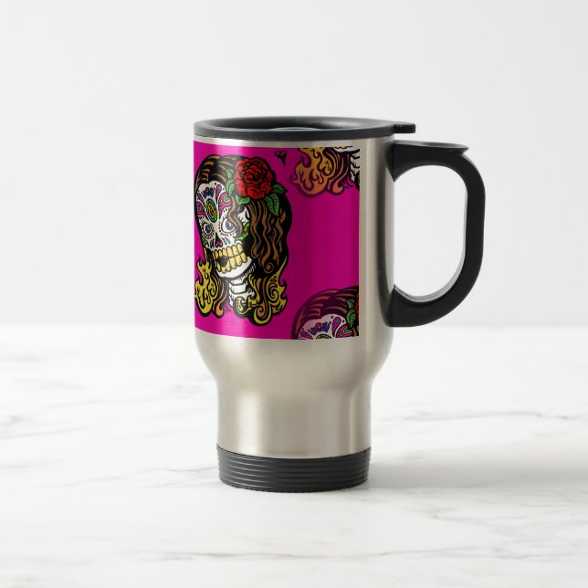 Taza De Viaje chica de cráneo de azúcar (Derecha)