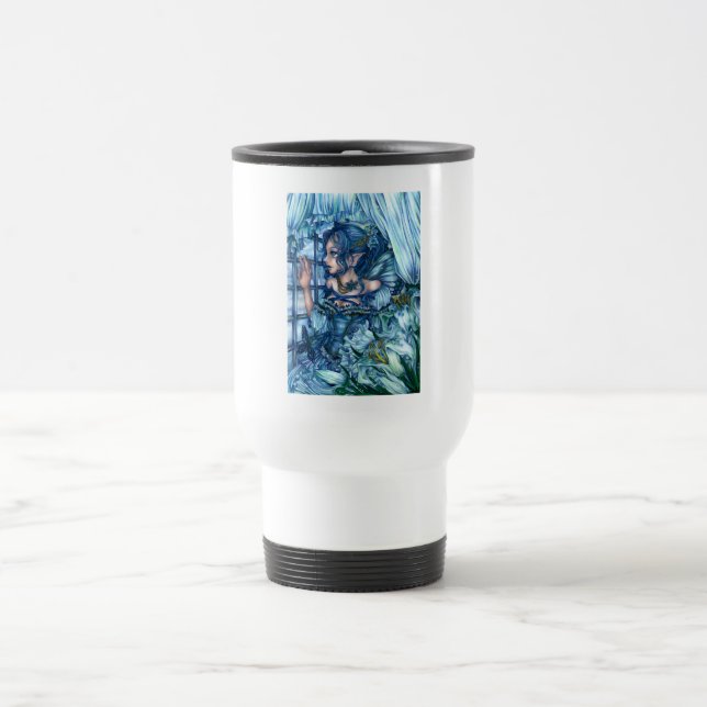 Taza De Viaje Chica de hadas espumosas vista de un invierno de z (Centro)