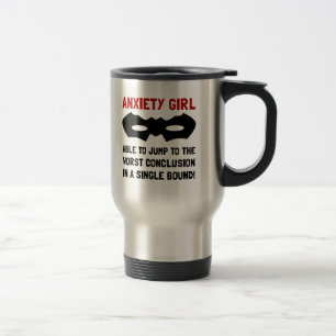 Taza De Viaje Chica de la ansiedad