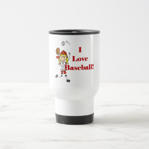 Taza De Viaje Chica Me Encanta Camisetas y Regalos de Béisbol