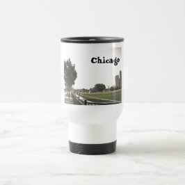 Taza De Viaje Chicago Park en los tonos sepia