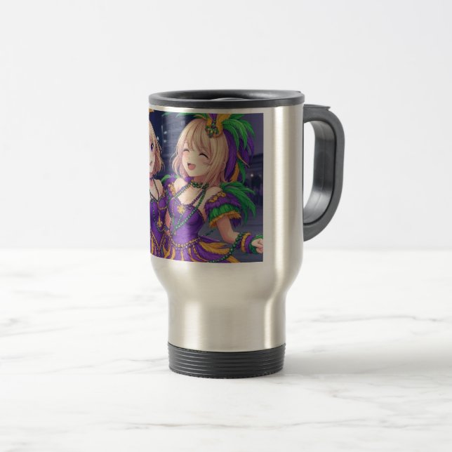 Taza De Viaje Chicas Anime Mardi Gras  (Anverso derecho)