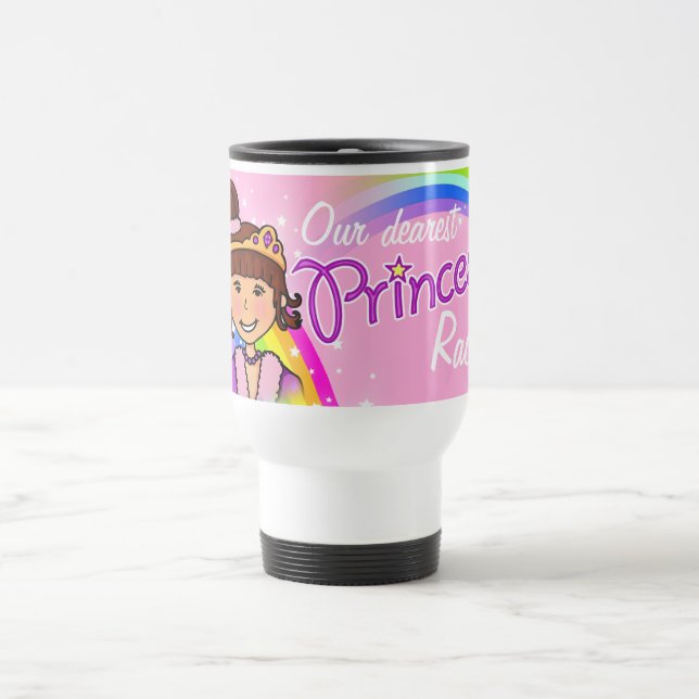 Taza De Viaje Chicas de princesa de nombre barro rosado barro tr (Centro)