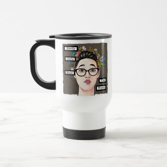 Taza De Viaje Chicas nerviosos dominan el mundo (Izquierda)