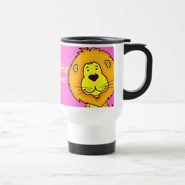 Taza De Viaje Chicas nombrados viajes de león rosado / taquilla  (Derecha)