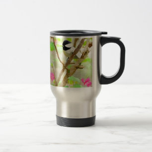 Taza De Viaje Chickadee en el cerezo