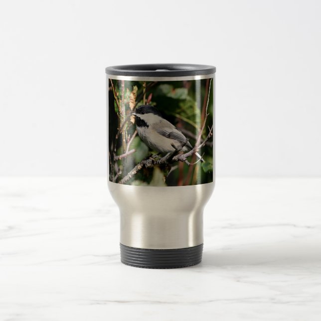 Taza De Viaje chickadee Negro-capsulado (Centro)