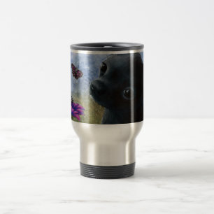 Taza De Viaje Chihuahua negra del perro 91