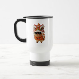 Taza De Viaje Chinese New Year Chill Capybara Lion Dance Travel 