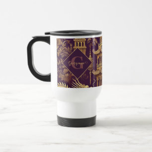 Taza De Viaje Chinoiserie victoriana personalizada Purple & Gold