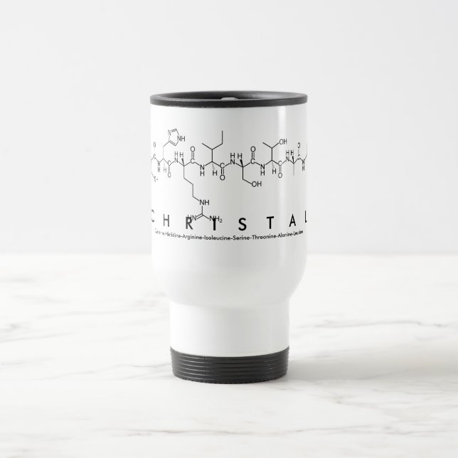 Taza De Viaje Christal peptide name mug (Centro)
