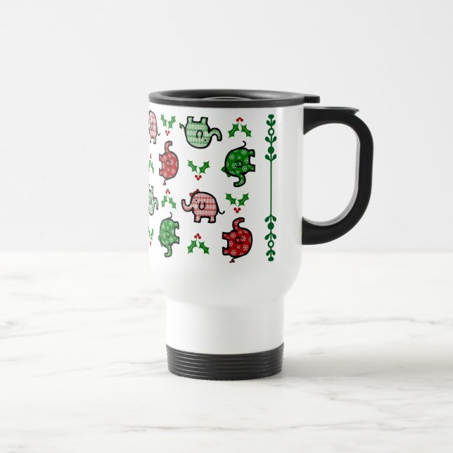 Taza De Viaje Christmas Elephant Thermal Tumbler (Derecha)