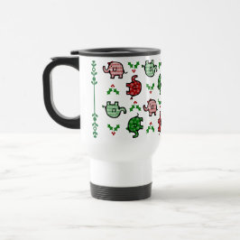 Taza De Viaje Christmas Elephant Thermal Tumbler