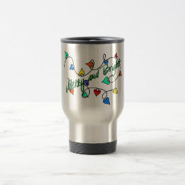 Taza De Viaje Christmas lights mug