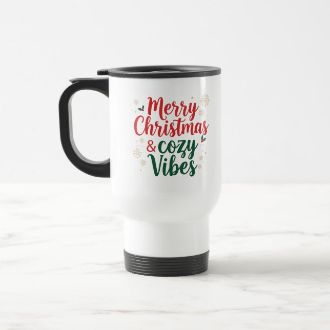 Taza De Viaje Christmas Travel Mug – Holiday Coffee Mug  (Izquierda)