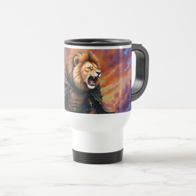 Taza De Viaje Ciber León de las Tierras Baldías (Anverso derecho)