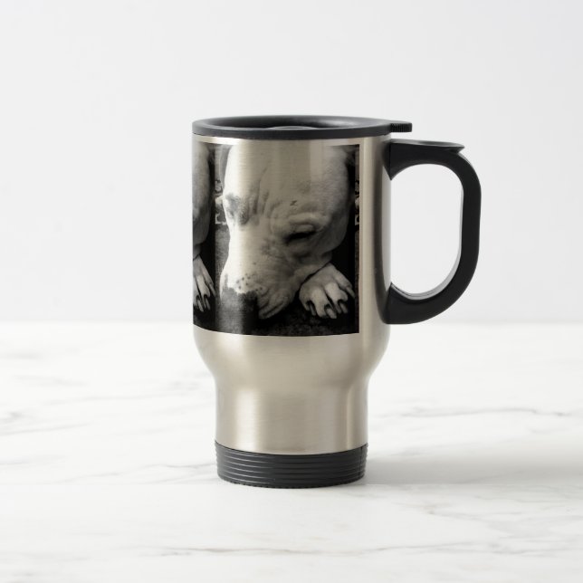 Taza De Viaje cicatriz de harry potter perro pit bull blanco (Derecha)