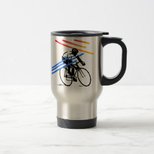 Taza De Viaje Ciclo colorido de la bici
