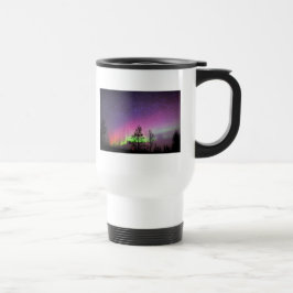 Taza De Viaje Cielo Alaska de la aurora boreal del arte de la