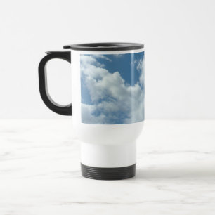 Taza De Viaje cielo azul y nubes blancas