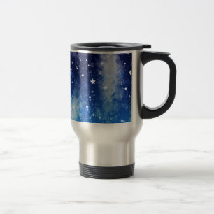 Taza De Viaje Cielo nocturno azul estrellado