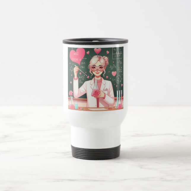 Taza De Viaje Científico El día de San Valentín de la Cuta (Centro)