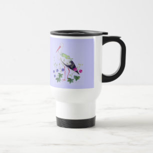 Taza De Viaje cigüeña con la rana