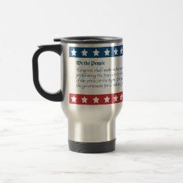 Taza De Viaje Cinco Libertades de la Primera Enmienda