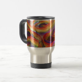 Taza De Viaje cinta de arcoíris en cascada generada por Gemini