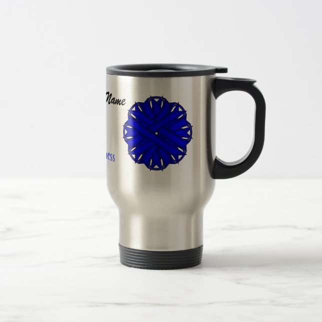 Taza De Viaje Cinta de flores azules de Kenneth Yoncich (Derecha)