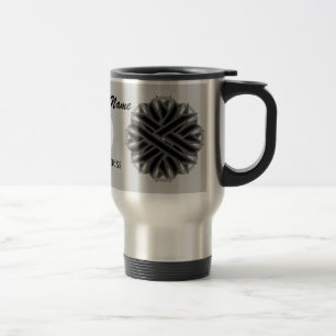 Taza De Viaje Cinta de Flores Negras Tmpl de Kenneth Yoncich