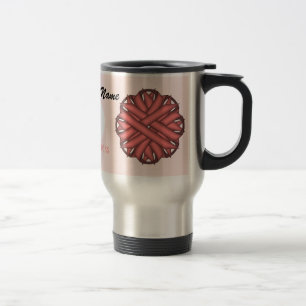 Taza De Viaje Cinta de flores rosadas de Kenneth Yoncich