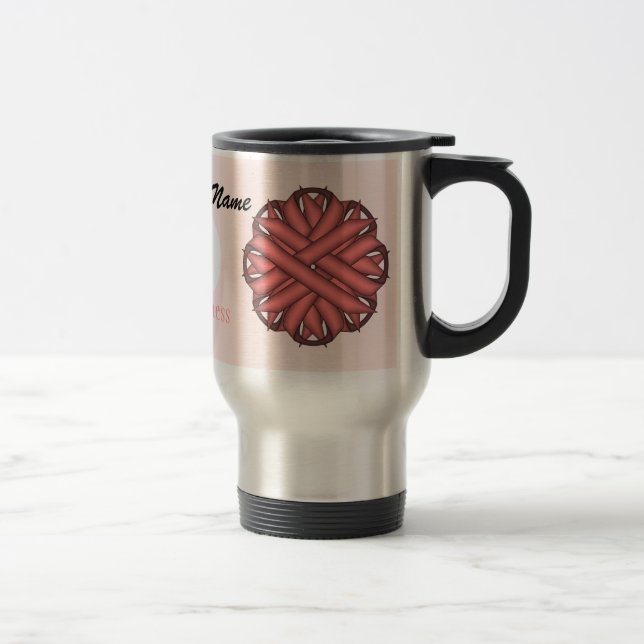 Taza De Viaje Cinta de flores rosadas de Kenneth Yoncich (Derecha)