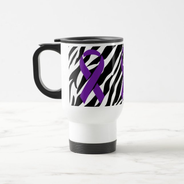 Taza De Viaje Cinta de la cebra w/Purple (Izquierda)