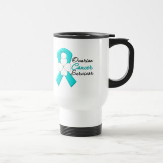 Taza De Viaje Cinta de la flor del superviviente del cáncer