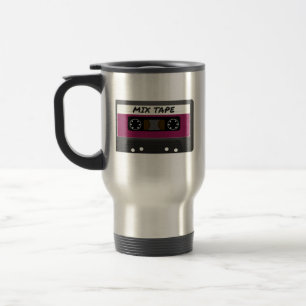 Taza De Viaje Cinta Mixta Morada - Regalo Inspirado en los 80 y