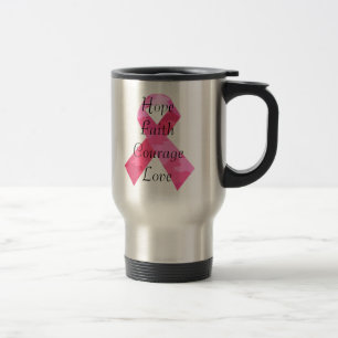 Taza De Viaje Cinta rosada de camuflaje Faibon Travel Mug