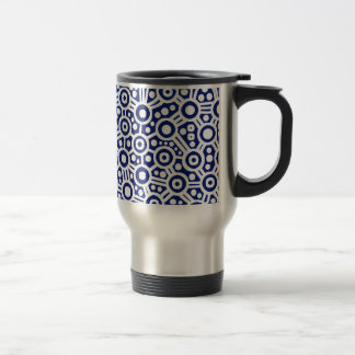 Taza De Viaje Circuito alienígena - Blanco sobre azul