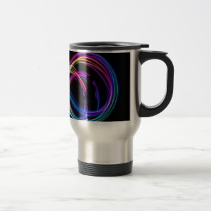 Taza De Viaje círculo de arco iris neón