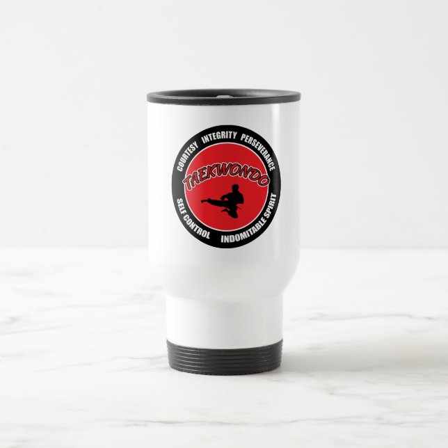 Taza De Viaje Círculo de los principios del Taekwondo (Centro)