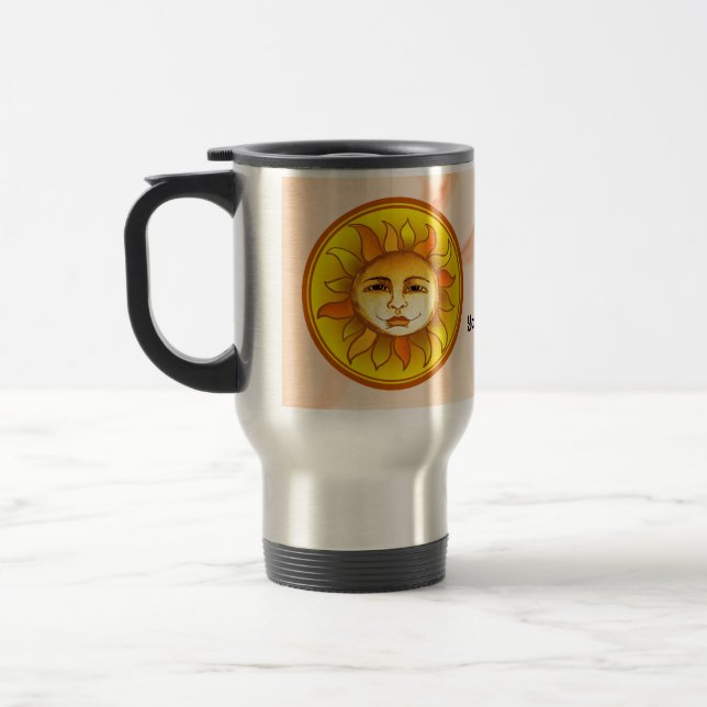Taza De Viaje Círculo del Sol Sonriente (Izquierda)