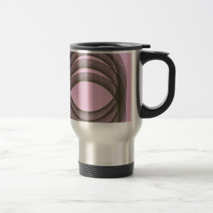 Taza De Viaje círculos superpuestos en el fondo púrpura abstract
